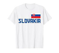 Slovensko, Slovaquie, Slovenská vlajka, Drapeau slovaque T-Shirt Graphique avec Valeur, Homme, Blanc, M