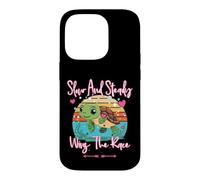 Slow and Steady remporte la Course | Un Environnement Mignon pour Les Tortues de mer Coque pour iPhone 14 Pro
