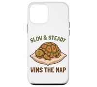 Slow and Steady Wins The Nap Boîte de Couchage Amusante Tortue Lazy Coque pour iPhone 12 Mini