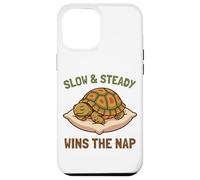 Slow and Steady Wins The Nap Boîte de Couchage Amusante Tortue Lazy Coque pour iPhone 12 Pro Max