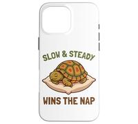 Slow and Steady Wins The Nap Boîte de Couchage Amusante Tortue Lazy Coque pour iPhone 16 Pro Max