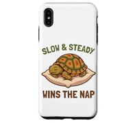 Slow and Steady Wins The Nap Boîte de Couchage Amusante Tortue Lazy Coque pour iPhone XS Max