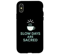 Slow Days are Sacred Coffee, Un graphisme Minimal Coque pour iPhone X/XS