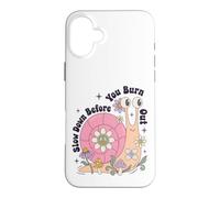 Slow Down Before You Burn Out Self Care Reminder Coque pour iPhone 16 Plus