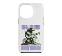 Slow Down Frog Playing Guitar Relax & Enjoy Your Life Coque pour iPhone 13 Pro
