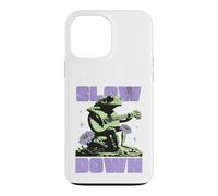 Slow Down Frog Playing Guitar Relax & Enjoy Your Life Coque pour iPhone 13 Pro Max