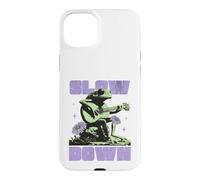 Slow Down Frog Playing Guitar Relax & Enjoy Your Life Coque pour iPhone 15 Plus