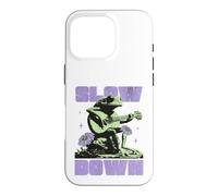 Slow Down Frog Playing Guitar Relax & Enjoy Your Life Coque pour iPhone 16 Pro