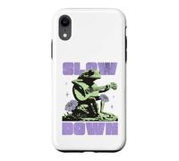 Slow Down Frog Playing Guitar Relax & Enjoy Your Life Coque pour iPhone XR