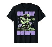 Slow Down Frog Playing Guitar Relax & Enjoy Your Life T-Shirt Graphique avec Valeur