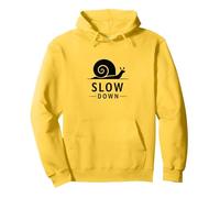 Slow Down Snail Art : Mindful Living Inspirational Sweat à Capuche, Unisexe pour Adultes, Citron, L