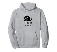 Slow Down Snail Art : Mindful Living Inspirational Sweat à Capuche, Unisexe pour Adultes, Gris Chiné, XL