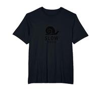 Slow Down Snail Art : Mindful Living Inspirational T-Shirt, Homme Grandes Tailles, Noir, 5X Tall