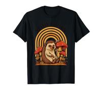 Slow Down The World Can Wait - Champignon hérisson rétro T-Shirt