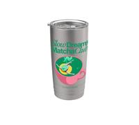 Slow Dreams Matcha Club Esthétique Rétro Amateur de Thé Vert Gobelet isotherme en acier inoxydable double paroi