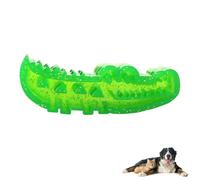 Slow Feed Chew and Fetch Crocodile, Dog Slow Feeder Puzzle Toy, for Small Medium Large Dogs Tough Gator Bite and Brush Teeth Cleaning (Large)