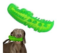 Slow Feed Chew and Fetch Crocodile Dog Toy, Rubber Alligator Dog Chew Toy for Large, Medium & Small Dogs Teeth Cleaning, Alligator Treat Dispensing, Dog Slow Feeder Puzzle Toy (Green, Large)