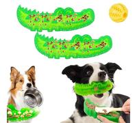 Slow-Feed Chew & Fetch Crocodile Dog Toy, Dog Chew Toys for Freezer, Doggo Feeder Toy-Bauble Food Puzzle Slow Feeder for Safe Chewing & Dental Care, Suit Every Breed (2PCS*S)