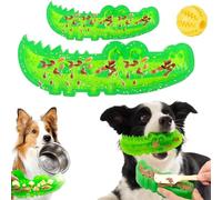 Slow-Feed Chew & Fetch Crocodile Dog Toy, Dog Chew Toys for Freezer, Doggo Feeder Toy-Bauble Food Puzzle Slow Feeder for Safe Chewing & Dental Care, Suit Every Breed (2PCS-Mix)