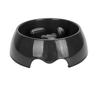 Slow Feed Dog Bowl Cat Safe - Choking Feeder | Melamine Sturdy Pet Food Dish | Secure Base for Neat Eating/Interactive Feeding/Portion Control | 3 - Prong Design (S)