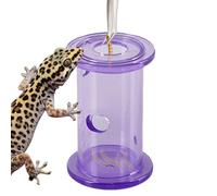 Slow Feed Reptile Bowl - Foraging Cylinder Food Dispenser, Enrichment Feeding Toy System, Climbing Pet Feeding Accessory, Gecko Chameleon Parrot Use, Small Animal Care Habitat Feed Support