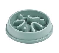 Slow Feeder Bowl, Puzzle Feeder, Non-Slip Maze Design Rubber Grip Compact Lightweight Fun Feeding, Pet Bowl for Dogs Cats Indoor Outdoor Travel, 8.27x8.27x1.77Inches, Green