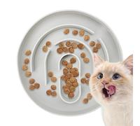 Slow Feeder Cat Bowl, Pet Food Dish, 6.3in Spill Proof Holder, Maze Shape Design, Non Slip Base for Healthy, Eating Aid, Balcony, Bedroom, Living Room, Feeder Dishes