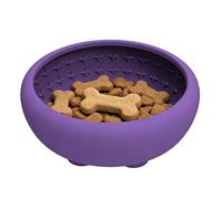 Slow Feeder Cat Bowl, Silicone Pet Eating Drinking Bowl, Non Slip Pet Dish with Strong Suction Cup, Dog Puzzle Feeder for Indoor Outdoor Water and Food Station Home Camping Car Yard, 7.09 inch