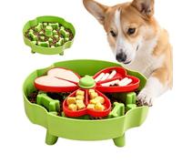 Slow Feeder Dog Bowl - Rotating Flower Feeding Dish for Pet Mealtime Control | Food Grade with Detachable 360 Design, Interactive Puzzle Bowl for Digestive Support Cat Puppy Use