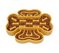 Slow Feeder Dog, Suction Cup Pet Bowl, 9.06x9.06 inches Non Slip Feeding Dish, Anti Choking Feeder for Cats, Mental Stimulation Puppy Training, Senior Pets, Traveling and Indoor