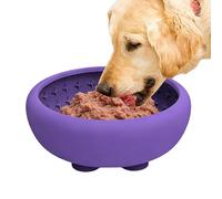 Slow Feeder Gamelle pour chat - 18 × 18 × 7 cm - Gamelles antidérapantes en silicone avec ventouse puissante - Distributeur puzzle pour chiots, boire, nourriture, eau, debout, camping, voiture