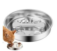 Slow Feeder | Stainless Steel Reversible Dish 275g | Metal Puppy & Kitten Slow Feeder Bowl for Small & Medium Breeds, Enrichment Training, Anti-Slip, Anti-Tip, Indoor & Outdoor Home, Camping & Travel