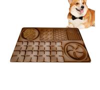 Slow Feeder Tapis anti-fuite pour chien | Slow Feeder Eating - Distributeur de nourriture longue en silicone antidérapant pour lécher et manger pour aliments, eau, beurre, friandises, yaourt
