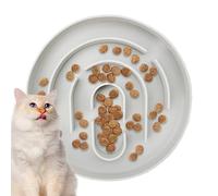 Slow Feeding Cat Bowl, Dry Food Slower Feeder, Non-Slip Silicone Dish, Maze Shape Design, Promotes Healthy Eating, for Indoor, Outdoor, Balcony, Bedroom, Durable, Easy Clean, Pet Feeding Accessory