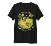 Slow Hiking Society : Le dernier à Atteindre Le Sommet remporte Funny Hiker T-Shirt Haut de Gamme