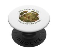 Slow Hiking Society : Le dernier à Avoir atteint Le Sommet remporte Funny Sloth PopSockets PopGrip Adhésif