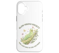 Slow Hiking Society The Last One to The Top Wins Men Women Coque pour iPhone 16 Plus