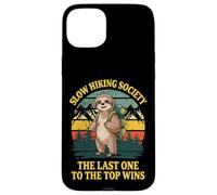 Slow Hiking Society The Last One to The Top Wins Montagne Coque pour iPhone 15 Plus