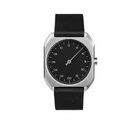 Slow Mo 06 Montre bracelet Mixte, Cuir, couleur: Noir