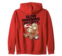 Slow Morning Society Somnolent Paresseux Café Humour Sweat à Capuche