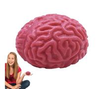 Slow Rebound Brain Squeeze Balle anti-stress réaliste en gel souple pour Halloween - Fausse balle de cerveau effrayante pour les fêtes, les farces et le soulagement du stress amusant - Favorise la