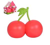 Slow Rebound Cherries Stress Ball, Sensory Squeeze Toy, 16x8x13.5cm Large Cherry Anti-Stress Fidget for Kids and Teens , Fun Birthday Party Favors and Classroom Prizes