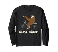 Slow Rider Paresseux Cyclisme Cyclisme Vélo Biker Lazy Pun Citation Manche Longue