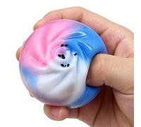 Slow Rising Relief Bun, Squeeze Sensory Toy, 3.5x2.5 inch Figurine with Memory Foam Build, Cute Food Squeezer, Realistic Texture with Playful Style, Home Office for Classroom Travel
