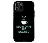 Slow Sips Tortue Thé Relaxation Mignon Chill Design Coque pour iPhone 11 Pro