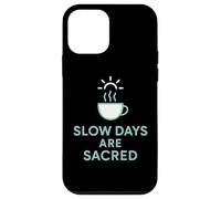 Slow Sips Tortue Thé Relaxation Mignon Chill Design Coque pour iPhone 12 Mini