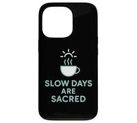 Slow Sips Tortue Thé Relaxation Mignon Chill Design Coque pour iPhone 13 Pro