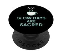 Slow Sips Tortue Thé Relaxation Mignon Chill Design PopSockets PopGrip Adhésif