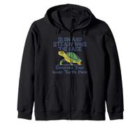 Slow Steady Wins The Race Inner Turtle Pace Citation Amusante Sweat à Capuche