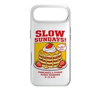 Slow Sundays Pancake Breakfast Funny Illustration Graphic Coque pour iPhone Air